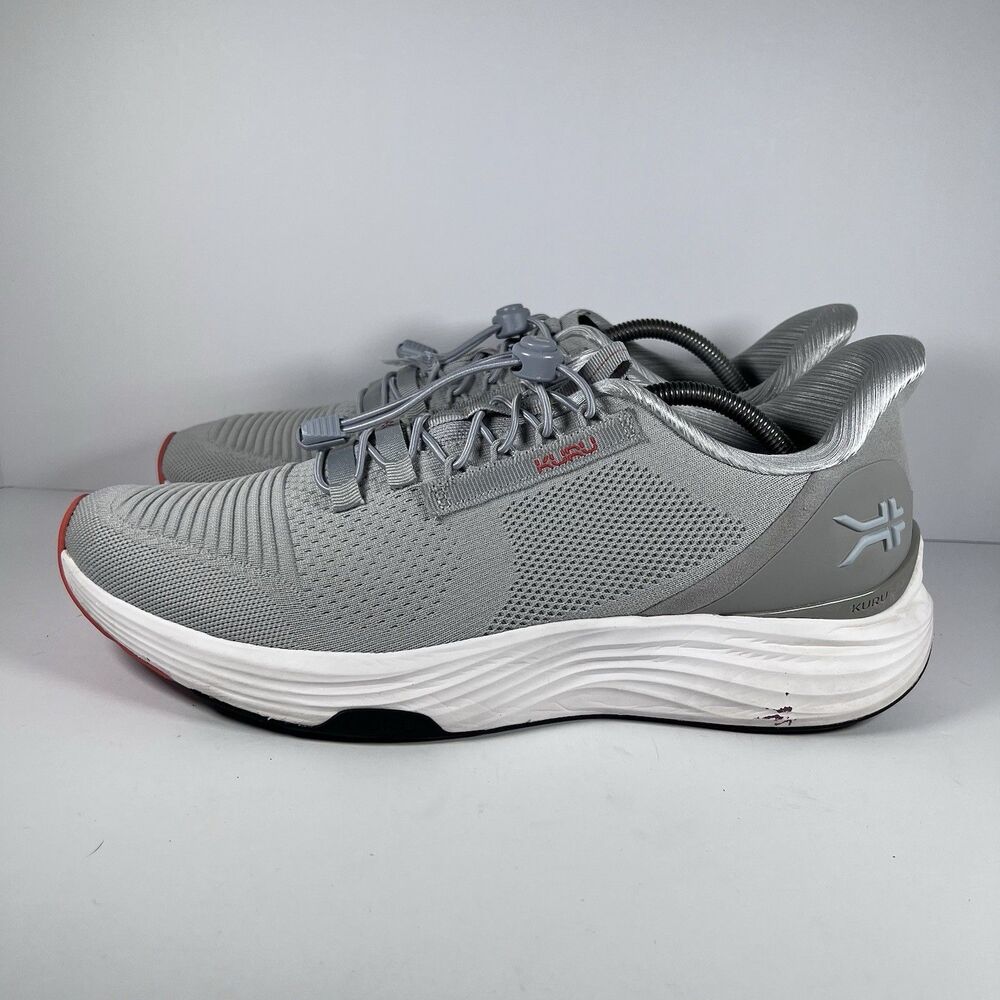 Kuru Atom Quick Lace Gray Comfort Athletic Shoes Sneakers Men's Size 13 - Picture 3 of 8